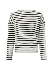 Marie Lund Bluza damska Kobiety Bawełna biały|czarny w paski, XS. Białe bluzy damskie Marie Lund, xs, bez wzorów, z bawełny, bez kaptura. Za 249.95 zł.