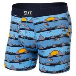 Bokserki termoaktywne męskie Saxx Ultra Super Soft Boxer Brief Fly. Niebieskie bokserki męskie Saxx, m, bez wzorów. Za 107.99 zł.