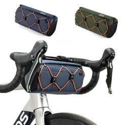 Torba rowerowa Rockbros na kierownicę. Zielone torby na ramię męskie ROCKBROS, bez wzorów, z materiału, eleganckie, na ramię, małe. Za 122.99 zł.
