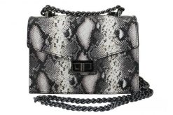 Listonoszka skórzana BARBERINI'S 970-1 czarna wężowa. Czarne torebki shopper damskie Barberinis, bez wzorów, ze skóry, eleganckie, bez dodatków. Za 269.99 zł.