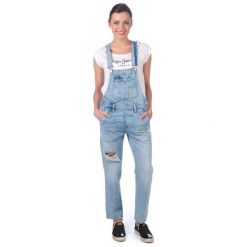 Pepe Jeans Kombinezon Damski Jodie Xs Niebieski. Niebieskie jeansy damskie Pepe Jeans. W wyprzedaży za 309.00 zł.
