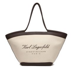 Torebka KARL LAGERFELD. Brązowe torebki do ręki damskie KARL LAGERFELD, bez wzorów, bez dodatków. Za 849.99 zł.