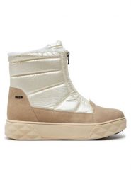 Caprice Botki 9-26405-43 Écru. Białe botki damskie Caprice, z materiału, bez obcasa, na płaskiej podeszwie, bez zapięcia. Za 499.99 zł.