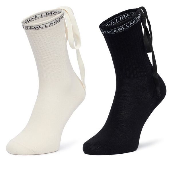 Skarpety długie KARL LAGERFELD. Czarne skarpety damskie KARL LAGERFELD, bez wzorów. Za 169.99 zł.