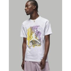 Koszulka męska nike air jordan brand graphic crew 1 tee white. Białe koszulki sportowe męskie Nike, m, bez wzorów, bez kołnierzyka, bez ramiączek, do koszykówki. Za 159.00 zł.