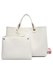 Emporio Armani Torebka EW000360 AF12103 M0034 Biały. Białe torebki do ręki damskie Emporio Armani, bez wzorów, ze skóry, bez dodatków. Za 1,339.00 zł.