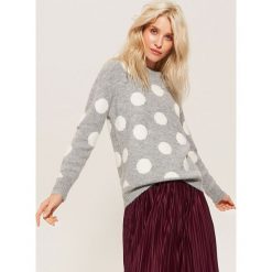 Sweter w grochy - Jasny szar. Szare swetry damskie House. Za 89.99 zł.