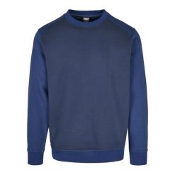 Bluza Urban Classics 2-tone fake raglan crew. Niebieskie bluzy męskie Urban Classics, m, bez wzorów, z polaru, bez kaptura. Za 198.50 zł.