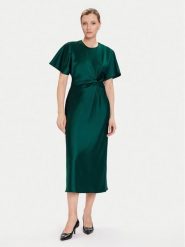 Rinascimento Sukienka koktajlowa CFC0125718003 Zielony Regular Fit. Zielone sukienki damskie Rinascimento, xs, bez wzorów, z syntetyku, wizytowe, bez kołnierzyka, bez ramiączek. Za 339.99 zł.