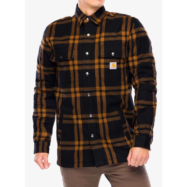 Koszula turystyczna męska Carhartt Roane Hooded Shirt Jac. Czarne koszule męskie Carhartt, m, bez wzorów, casualowe, bez kołnierzyka, bez ramiączek. Za 476.99 zł.