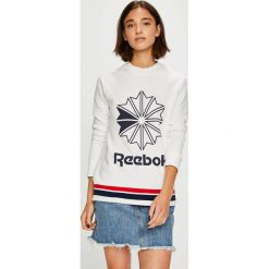 Reebok Classic - Bluza. Szare bluzy męskie Reebok Classic, z nadrukiem, z bawełny. Za 229.90 zł.