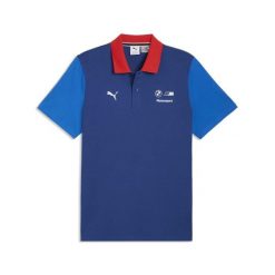 Męska koszulka polo BMW M MOTORSPORT Essentials PUMA. Niebieskie koszulki polo męskie Puma, l, bez wzorów, sportowe, bez ramiączek. Za 229.00 zł.