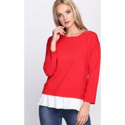 Czerwony Sweter Directionless. Czerwone swetry damskie Born2be, z dzianiny, z okrągłym kołnierzem. Za 49.99 zł.
