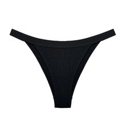 Figi z wycięciem na biodrach eleganckie i wygodne Claude. Niebieskie figi damskie Intica, xl, bez wzorów, z materiału. Za 69.00 zł.