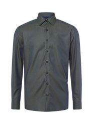 Finshley & Harding Koszula - Easy Care Mężczyźni Modern Fit Bawełna zielony|niebieski, 44. Niebieskie koszule męskie Finshley & Harding, m, bez wzorów, z bawełny, biznesowe, bez kołnierzyka, bez ramiączek. Za 159.95 zł.