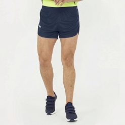 Męskie Szorty Biegowe 100% Poliester Niebieskie RODI. Niebieskie krótkie spodenki sportowe męskie Legea, l, bez wzorów, z bawełny, do biegania. Za 84.00 zł.