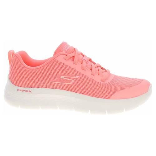 Buty do chodzenia damskie Skechers Flex. Czerwone obuwie sportowe damskie Skechers, bez wzorów, z materiału, trekkingowe, Skechers Sport. Za 317.00 zł.