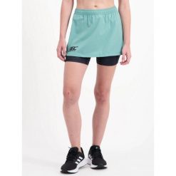 Spódnico-szorty Damskie do Biegania-Trail ZIPRUN SKIRT 3 IN 1. Zielone szorty sportowe damskie BODYCROSS, s, bez wzorów, do biegania. Za 322.99 zł.