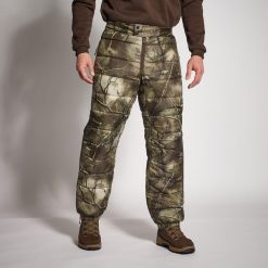 Spodnie zimowe myśliwskie Solognac camo treemetic. Brązowe spodnie sportowe męskie SOLOGNAC, na zimę, l, bez wzorów, outdoorowe. Za 349.99 zł.