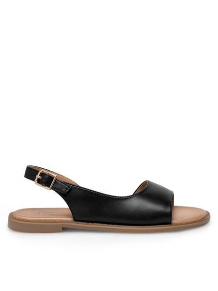 Clara Barson Sandały WS5551-26 Czarny. Czarne sandały damskie Clara Barson, bez wzorów, z materiału, bez obcasa, na płaskiej podeszwie, bez zapięcia. Za 99.99 zł.