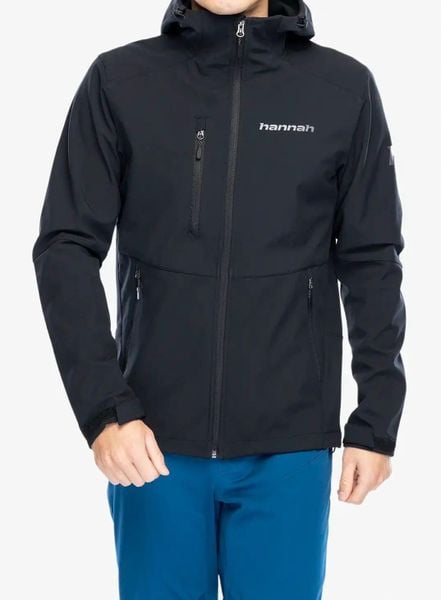 Kurtka softshell męska Hannah Briston. Czarne kurtki męskie Hannah, na zimę, m, bez wzorów, z materiału, bez kaptura. Za 389.39 zł.
