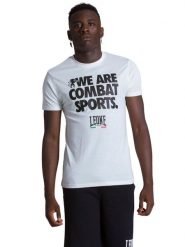 Leone 1947 Apparel Męska koszulka z krótkim rękawem. Białe koszulki sportowe męskie LEONE 1947 APPAREL, m, bez wzorów, z jersey, bez kołnierzyka, bez ramiączek, na fitness i siłownię. Za 63.11 zł.