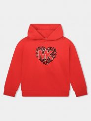 MICHAEL KORS KIDS Bluza R15213 Czerwony Regular Fit. Czerwone bluzy dla dziewczynek MICHAEL KORS KIDS, bez wzorów, z bawełny, bez ramiączek, bez kaptura. Za 299.99 zł.