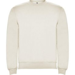 Bluza Unisex Dla Dorosłych Clasica Z Okrągłym Dekoltem. Białe bluzy męskie ROLY, m, bez wzorów, bez kaptura. Za 73.99 zł.