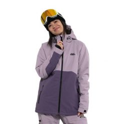 Horsefeathers Halia Jacket (iris). Fioletowe kurtki snowboardowe damskie Horsefeathers, s, bez wzorów, z materiału, bez kaptura, narciarskie. Za 590.99 zł.