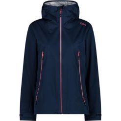 Kurtka przeciwdeszczowa damska CMP. Niebieskie kurtki damskie CMP, bez wzorów, z puchu, bez kaptura, trekkingowe. Za 508.50 zł.