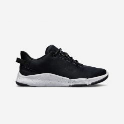 Buty fitness męskie Domyos 100. Białe buty sportowe męskie DOMYOS, z kauczuku, bez zapięcia, na fitness i siłownię. W wyprzedaży za 99.99 zł.