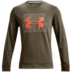 Bluza męska Under Armour UA Rival Terry Logo Crew. Zielone bluzy męskie Under Armour, m, bez wzorów, bez kaptura. Za 99.09 zł.
