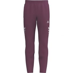 Spodnie treningowe Erima Celebrate 125 czerwone. Czerwone spodnie sportowe męskie Erima, bez wzorów, z dzianiny, na fitness i siłownię. Za 303.99 zł.