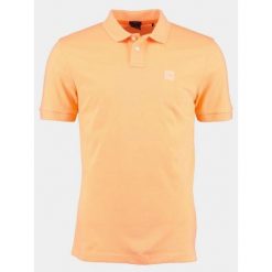 Koszulka Polo męska BOSS Passenger Light/Pastel Orange slim fit pomarańczowa. Brązowe koszulki polo męskie Hugo Boss, m, bez wzorów, bez kołnierzyka, bez ramiączek. Za 219.00 zł.