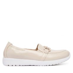 Półbuty Caprice. Brązowe półbuty damskie Caprice, bez wzorów, bez obcasa, na płaskiej podeszwie, bez zapięcia. Za 369.99 zł.