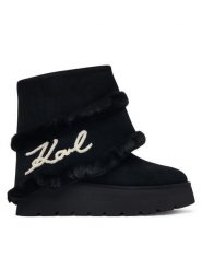 KARL LAGERFELD Śniegowce Skylar KL48652 Czarny. Czarne śniegowce i trapery damskie KARL LAGERFELD, ze skóry. Za 1,189.00 zł.