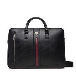 Torba na laptopa Guess. Czarne torby na laptopa męskie Guess, z aplikacjami. Za 589.99 zł.