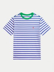 Polo Ralph Lauren T-Shirt 323958169001 Niebieski Regular Fit. Niebieskie t-shirty dla chłopców Polo Ralph Lauren, bez wzorów, z bawełny, bez ramiączek. Za 149.99 zł.