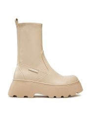 Guess Botki Nerea FLFNER ELE10 Beżowy. Brązowe botki damskie Guess, ze skóry, bez obcasa, na płaskiej podeszwie, bez zapięcia. Za 669.99 zł.