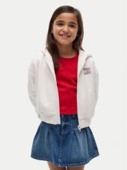 Tommy Hilfiger Bluza KG0KG09443 Biały Regular Fit. Białe bluzy dla dziewczynek Tommy Hilfiger, bez wzorów, z bawełny, bez ramiączek, bez kaptura. Za 369.99 zł.