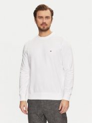 Tommy Hilfiger Bluza Essential MW0MW37237 Biały Regular Fit. Białe bluzy męskie Tommy Hilfiger, m, bez wzorów, z bawełny, bez kaptura. Za 279.99 zł.