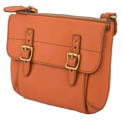 Torebka Fossilwmns Leder Shoulderbag Tate Top Jasnopomarańczowy Pomarańczowy. Brązowe torebki do ręki damskie Fossil, bez wzorów, z materiału, biznesowe, bez dodatków. Za 310.99 zł.
