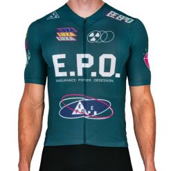Koszulka Kolarska Męska LUXA E.P.O. Teal Green. Niebieskie buty sportowe męskie LUXA, m, bez wzorów, bez kołnierzyka, bez ramiączek, rowerowe. Za 449.00 zł.