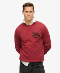 Superdry Bluza Workwear Applique z bawełny bordowa. Czerwone bluzy męskie Superdry., m, bez wzorów, z bawełny, bez kaptura. Za 342.75 zł.