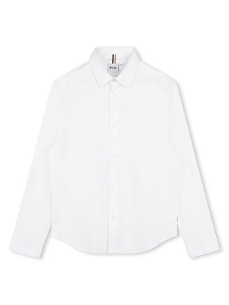 BOSS Koszula J52009 M Biały Regular Fit. Białe koszule dla chłopców Boss, bez wzorów, z bawełny, bez kołnierzyka, bez ramiączek. Za 189.99 zł.