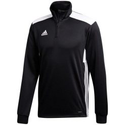 Regista 18 Training Bluza Piłkarska. Czarne bluzy męskie Adidas, l, bez wzorów, z materiału, bez kaptura, na fitness i siłownię, climalite (adidas). Za 179.00 zł.