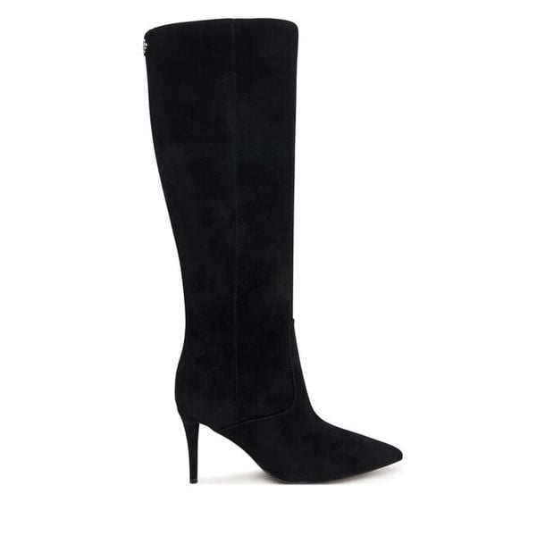 Kozaki Guess. Czarne kozaki damskie Guess, bez obcasa, na szpilce. Za 954.99 zł.