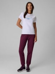 4F Spodnie dresowe joggery damskie - różowe XL. Czerwone spodnie dresowe damskie 4f, s, bez wzorów, z dresówki, na fitness i siłownię. Za 159.99 zł.