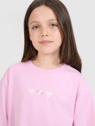4F T-shirt oversize z nadrukiem dziewczęcy - różowy 164 (13-14 lat). Czerwone t-shirty i topy dla dziewczynek 4f, bez wzorów, z bawełny, bez ramiączek. W wyprzedaży za 19.99 zł.