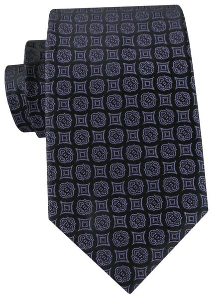 Męski Krawat - Czarny, Fioletowe Grochy - Angelo di Monti. Czarne krawaty i muchy Angelo di Monti, bez wzorów, z tkaniny, eleganckie. Za 49.99 zł.